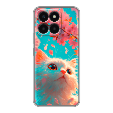 Силиконовый чехол на Huawei Honor X6a с принтом Красивый кот Силиконовый чехол на Huawei Honor X6a с принтом Красивый кот