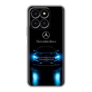 Силиконовый чехол на Huawei Honor X6a с принтом Mercedes Мерседес Силиконовый чехол на Huawei Honor X6a с принтом Mercedes Мерседес