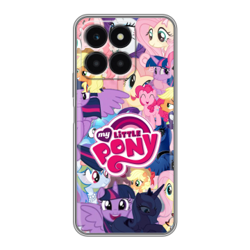 Силиконовый чехол на Huawei Honor X6a с принтом My little pony Дружба чудо Силиконовый чехол на Huawei Honor X6a с принтом My little pony Дружба чудо