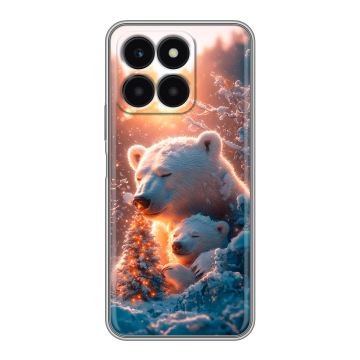 Силиконовый чехол на Huawei Honor X6a с принтом Новый год