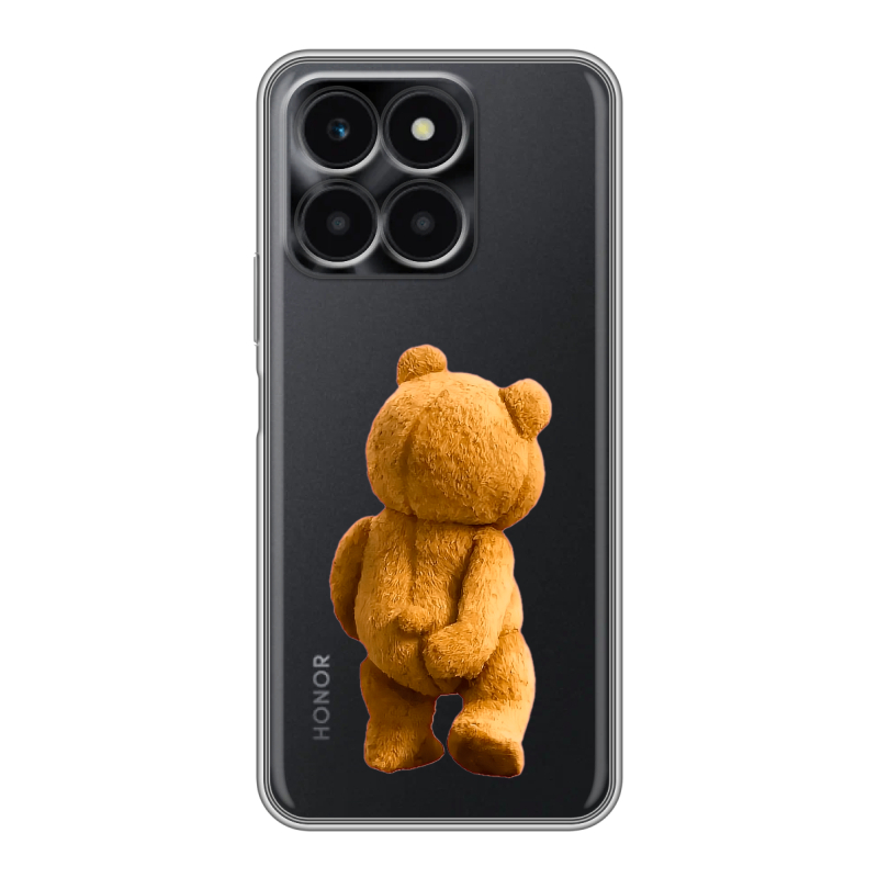 Силиконовый чехол на Huawei Honor X6a с принтом Медведь Силиконовый чехол на Huawei Honor X6a с принтом Медведь
