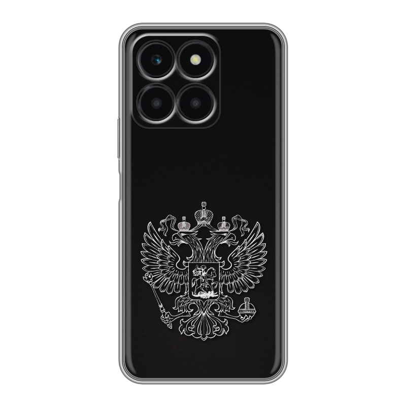 Силиконовый чехол на Huawei Honor X6a с принтом Герб России Силиконовый чехол на Huawei Honor X6a с принтом Герб России
