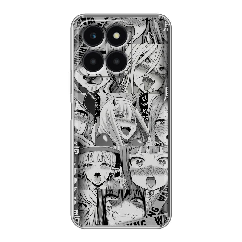 Силиконовый чехол на Huawei Honor X6a с принтом Ahegao Ахегао Аниме Силиконовый чехол на Huawei Honor X6a с принтом Ahegao Ахегао Аниме