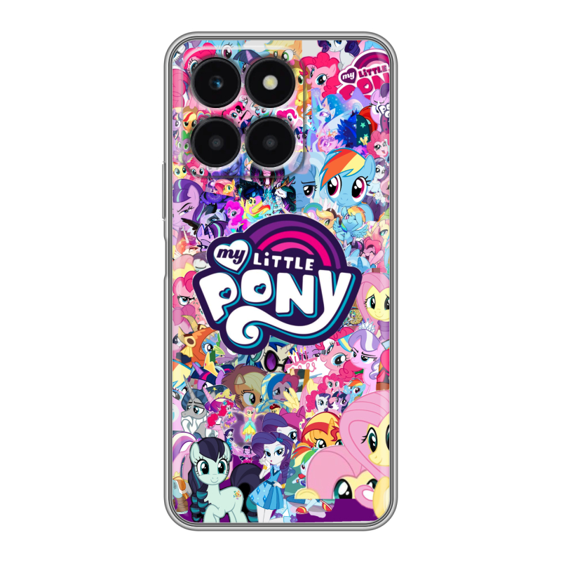 Силиконовый чехол на Huawei Honor X6a с принтом My little pony Дружба чудо Силиконовый чехол на Huawei Honor X6a с принтом My little pony Дружба чудо
