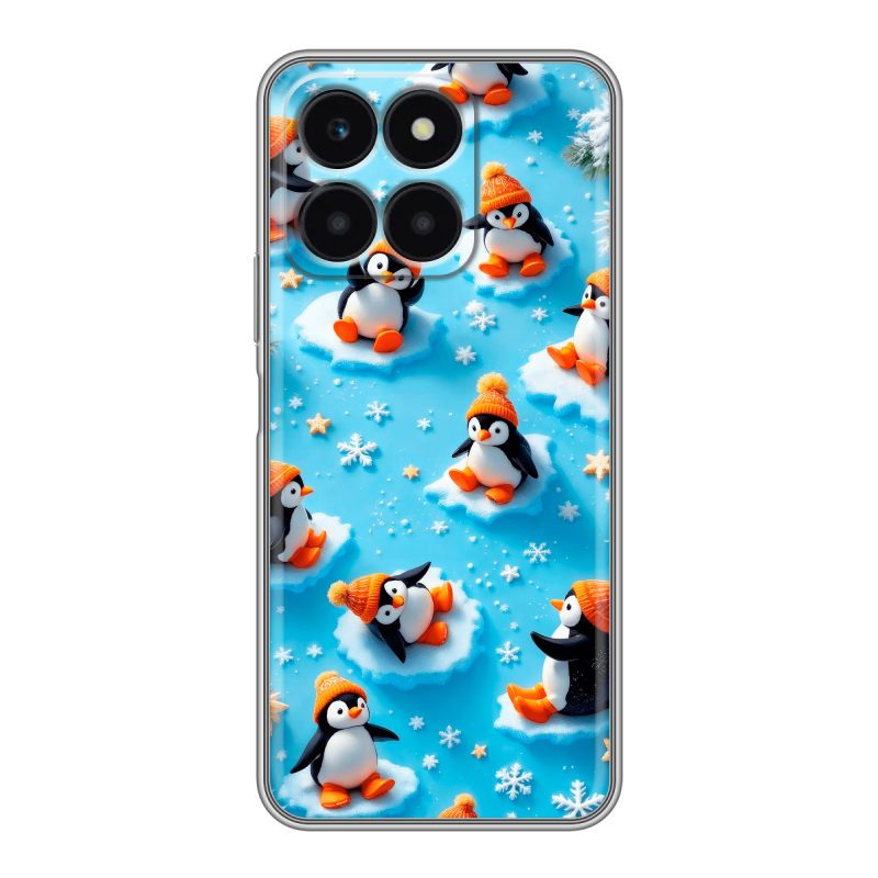 Силиконовый чехол на Huawei Honor X6a с принтом Новый год Силиконовый чехол на Huawei Honor X6a с принтом Новый год