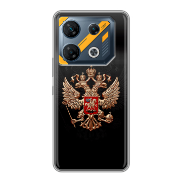 Силиконовый чехол на Infinix GT 10 Pro с принтом Герб России