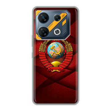 Силиконовый чехол на Infinix GT 10 Pro с принтом Герб СССР