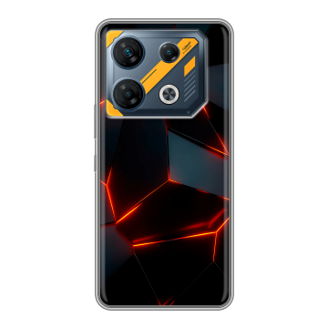 Силиконовый чехол на Infinix GT 10 Pro с принтом Яркие абстракции