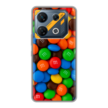Силиконовый чехол на Infinix GT 10 Pro с принтом Конфеты