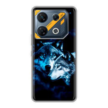 Силиконовый чехол на Infinix GT 10 Pro с принтом Волки