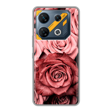 Силиконовый чехол на Infinix GT 10 Pro с принтом Цветы розы