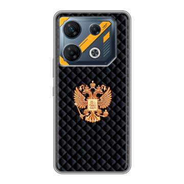 Силиконовый чехол на Infinix GT 10 Pro с принтом Герб России принт