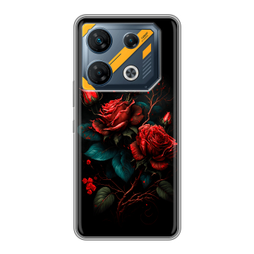 Силиконовый чехол на Infinix GT 10 Pro с принтом Розы красные