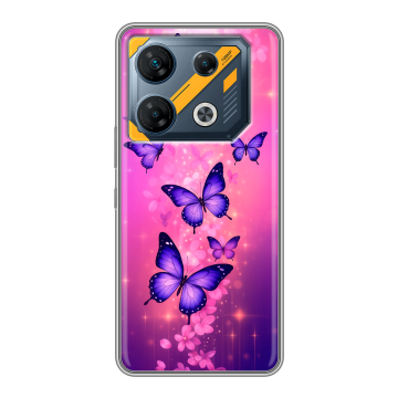Силиконовый чехол на Infinix GT 10 Pro с принтом Бабочки