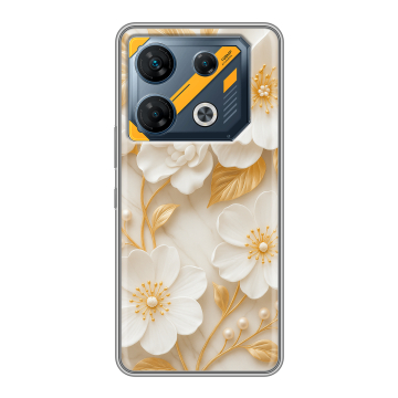 Силиконовый чехол на Infinix GT 10 Pro с принтом Цветы