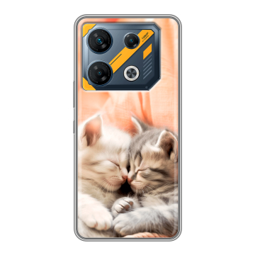 Силиконовый чехол на Infinix GT 10 Pro с принтом Котята