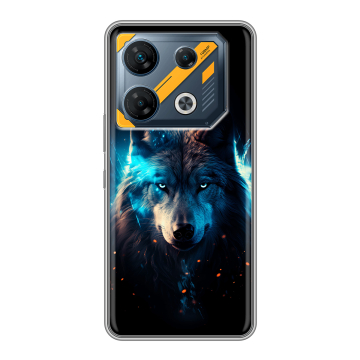 Силиконовый чехол на Infinix GT 10 Pro с принтом Волк ночной