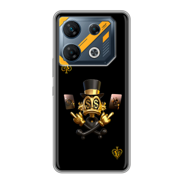 Силиконовый чехол на Infinix GT 10 Pro с принтом Золотой скрудж макдак