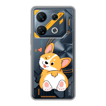 Силиконовый чехол на Infinix GT 10 Pro с принтом Корги