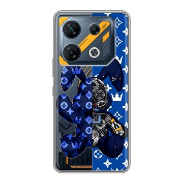Силиконовый чехол на Infinix GT 10 Pro с принтом Луи робот