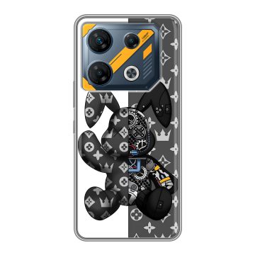 Силиконовый чехол на Infinix GT 10 Pro с принтом Луи робот