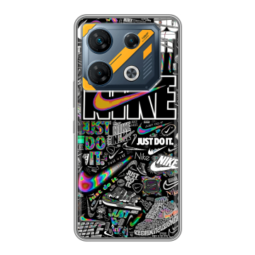 Силиконовый чехол на Infinix GT 10 Pro с принтом Найк Силиконовый чехол на Infinix GT 10 Pro с принтом Найк