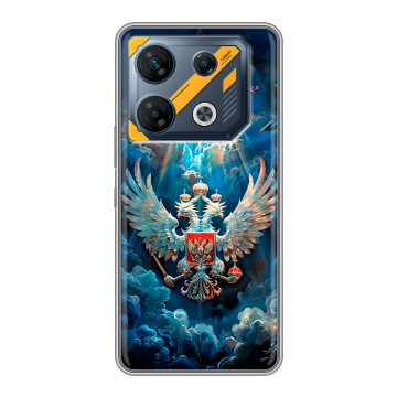 Силиконовый чехол на Infinix GT 10 Pro с принтом Герб флаг России