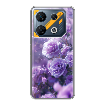 Силиконовый чехол на Infinix GT 10 Pro с принтом Розы цветы Силиконовый чехол на Infinix GT 10 Pro с принтом Розы цветы