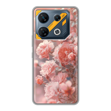 Силиконовый чехол на Infinix GT 10 Pro с принтом Розовые розы