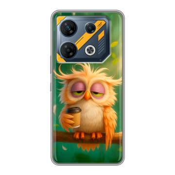 Силиконовый чехол на Infinix GT 10 Pro с принтом сова