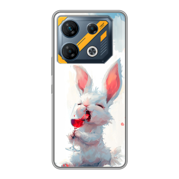 Силиконовый чехол на Infinix GT 10 Pro с принтом кролик зайчик