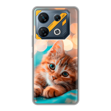 Силиконовый чехол на Infinix GT 10 Pro с принтом котик