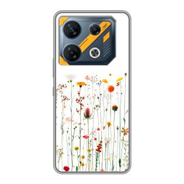Силиконовый чехол на Infinix GT 10 Pro с принтом цветы