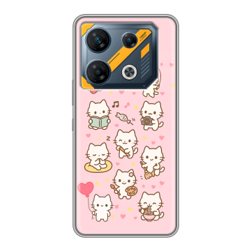 Силиконовый чехол на Infinix GT 10 Pro с принтом Hello Kitty Хелоу Кити