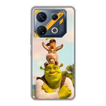 Силиконовый чехол на Infinix GT 10 Pro с принтом Шрек Shrek Силиконовый чехол на Infinix GT 10 Pro с принтом Шрек Shrek