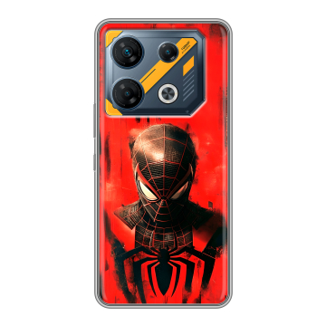 Силиконовый чехол на Infinix GT 10 Pro с принтом человек паук spiderman