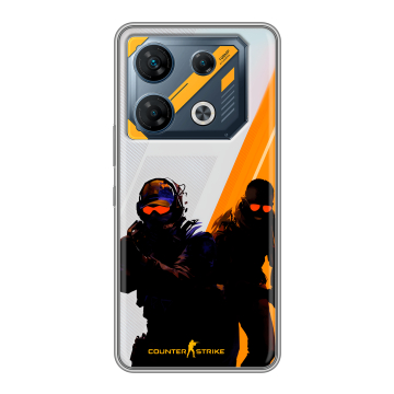 Силиконовый чехол на Infinix GT 10 Pro с принтом Контер страйк Counter strike