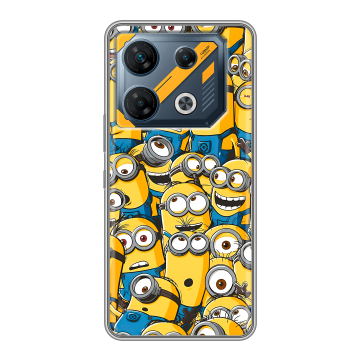Силиконовый чехол на Infinix GT 10 Pro с принтом Миньоны