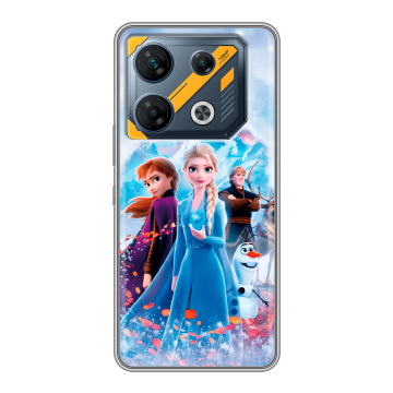 Силиконовый чехол на Infinix GT 10 Pro с принтом Холодное сердце Frozen