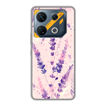Силиконовый чехол на Infinix GT 10 Pro с принтом цветы лаванда