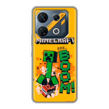 Силиконовый чехол на Infinix GT 10 Pro с принтом Майнкрафт Minecraft