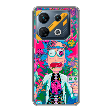 Силиконовый чехол на Infinix GT 10 Pro с принтом Рик и Морти Rick Morty