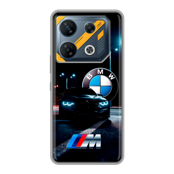 Силиконовый чехол на Infinix GT 10 Pro с принтом БМВ BMW Силиконовый чехол на Infinix GT 10 Pro с принтом БМВ BMW