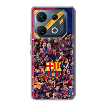 Силиконовый чехол на Infinix GT 10 Pro с принтом Барселона Barcelona