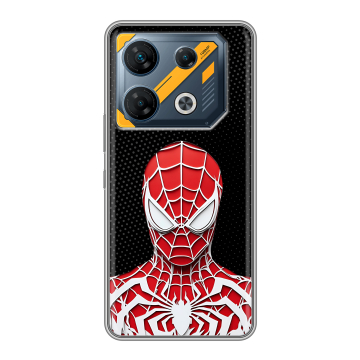 Силиконовый чехол на Infinix GT 10 Pro с принтом человек паук spiderman