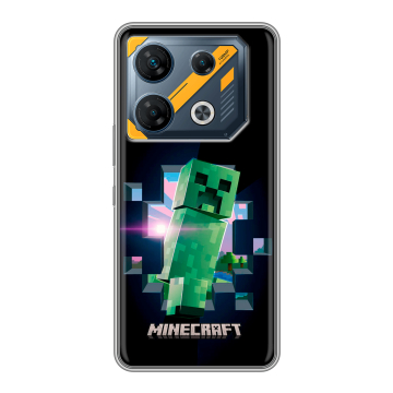 Силиконовый чехол на Infinix GT 10 Pro с принтом Майнкрафт Minecraft
