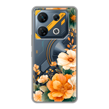 Силиконовый чехол на Infinix GT 10 Pro с принтом Цветы принт Силиконовый чехол на Infinix GT 10 Pro с принтом Цветы принт