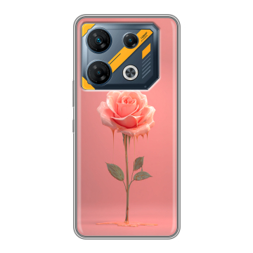 Силиконовый чехол на Infinix GT 10 Pro с принтом Розовая роза Силиконовый чехол на Infinix GT 10 Pro с принтом Розовая роза