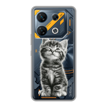 Силиконовый чехол на Infinix GT 10 Pro с принтом Котенок