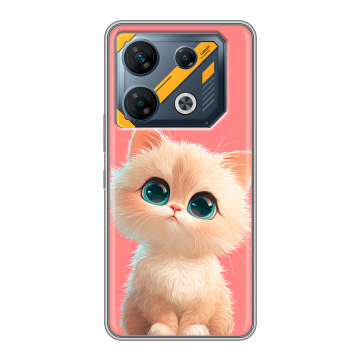 Силиконовый чехол на Infinix GT 10 Pro с принтом Розовый котенок Силиконовый чехол на Infinix GT 10 Pro с принтом Розовый котенок